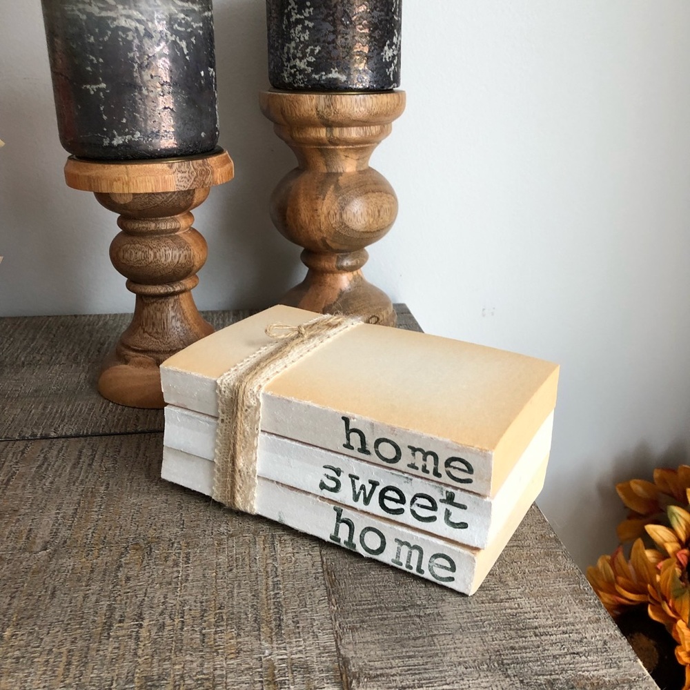“Home Sweet Home” book decor
